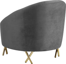 Load image into Gallery viewer, Serpentine Grey Velvet Chair