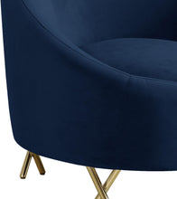 Load image into Gallery viewer, Serpentine Navy Velvet Chair