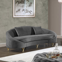 Load image into Gallery viewer, Serpentine Grey Velvet Sofa