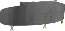Load image into Gallery viewer, Serpentine Grey Velvet Sofa