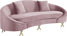 Load image into Gallery viewer, Serpentine Pink Velvet Sofa