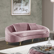 Load image into Gallery viewer, Serpentine Pink Velvet Sofa