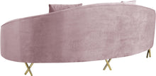 Load image into Gallery viewer, Serpentine Pink Velvet Sofa