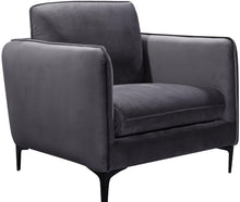 Load image into Gallery viewer, Poppy Grey Velvet Chair