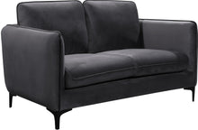Load image into Gallery viewer, Poppy Grey Velvet Loveseat