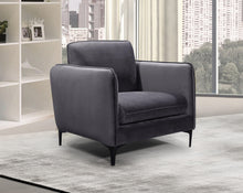 Load image into Gallery viewer, Poppy Grey Velvet Chair