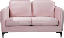 Load image into Gallery viewer, Poppy Pink Velvet Loveseat