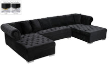 Load image into Gallery viewer, Presley Black Velvet 3pc. Sectional