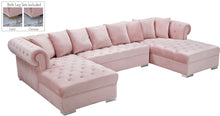 Load image into Gallery viewer, Presley Pink Velvet 3pc. Sectional