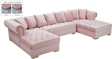 Load image into Gallery viewer, Presley Pink Velvet 3pc. Sectional