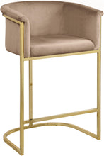 Load image into Gallery viewer, Donatella Beige Velvet Stool
