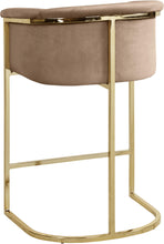 Load image into Gallery viewer, Donatella Beige Velvet Stool