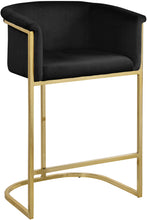Load image into Gallery viewer, Donatella Black Velvet Stool