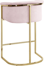 Load image into Gallery viewer, Donatella Pink Velvet Stool