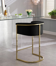 Load image into Gallery viewer, Donatella Black Velvet Stool