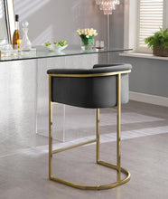 Load image into Gallery viewer, Donatella Grey Velvet Stool