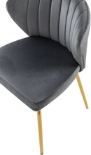 Load image into Gallery viewer, Finley Grey Velvet Dining Chair
