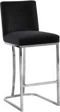Load image into Gallery viewer, Heidi Black Velvet Stool