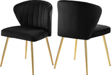 Load image into Gallery viewer, Finley Black Velvet Dining Chair