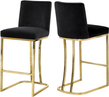 Load image into Gallery viewer, Heidi Black Velvet Stool