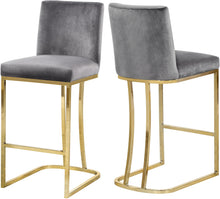Load image into Gallery viewer, Heidi Grey Velvet Stool
