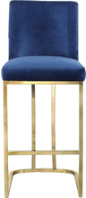 Load image into Gallery viewer, Heidi Navy Velvet Stool