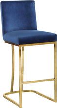Load image into Gallery viewer, Heidi Navy Velvet Stool