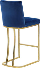 Load image into Gallery viewer, Heidi Navy Velvet Stool