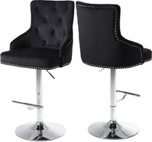 Load image into Gallery viewer, Claude Black Velvet Adjustable Stool