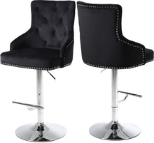 Load image into Gallery viewer, Claude Black Velvet Adjustable Stool