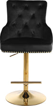 Load image into Gallery viewer, Claude Black Velvet Adjustable Stool