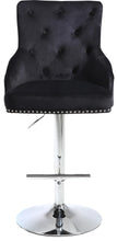 Load image into Gallery viewer, Claude Black Velvet Adjustable Stool
