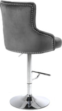 Load image into Gallery viewer, Claude Grey Velvet Adjustable Stool