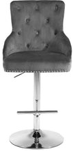 Load image into Gallery viewer, Claude Grey Velvet Adjustable Stool