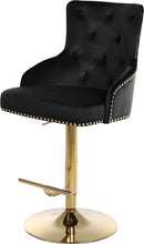 Load image into Gallery viewer, Claude Black Velvet Adjustable Stool