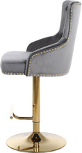 Load image into Gallery viewer, Claude Grey Velvet Adjustable Stool