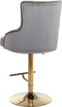 Load image into Gallery viewer, Claude Grey Velvet Adjustable Stool