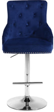 Load image into Gallery viewer, Claude Navy Velvet Adjustable Stool