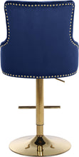Load image into Gallery viewer, Claude Navy Velvet Adjustable Stool