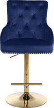 Load image into Gallery viewer, Claude Navy Velvet Adjustable Stool
