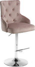 Load image into Gallery viewer, Claude Pink Velvet Adjustable Stool