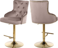 Load image into Gallery viewer, Claude Pink Velvet Adjustable Stool