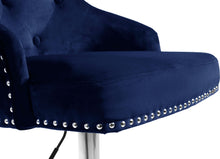 Load image into Gallery viewer, Claude Navy Velvet Adjustable Stool