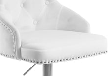 Load image into Gallery viewer, Claude White Velvet Adjustable Stool