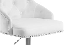 Load image into Gallery viewer, Claude White Velvet Adjustable Stool