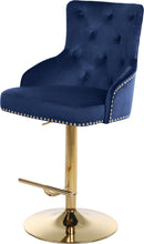 Load image into Gallery viewer, Claude Navy Velvet Adjustable Stool