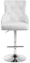 Load image into Gallery viewer, Claude White Velvet Adjustable Stool