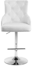 Load image into Gallery viewer, Claude White Velvet Adjustable Stool