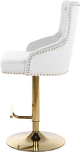Load image into Gallery viewer, Claude White Velvet Adjustable Stool