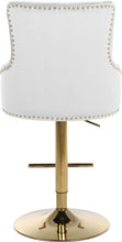 Load image into Gallery viewer, Claude White Velvet Adjustable Stool